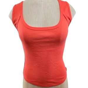 Free People Vibrant Coral Tank Top